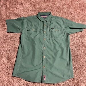 Small men’s Patagonia fishing tech shirt euc green